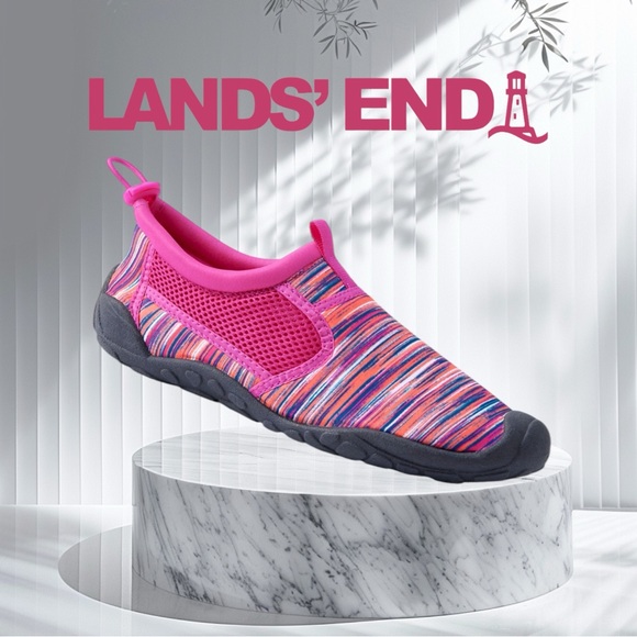 Lands' End Shoes - Lands' End Pink and Multicolor Aqua shoes Slip-Ons